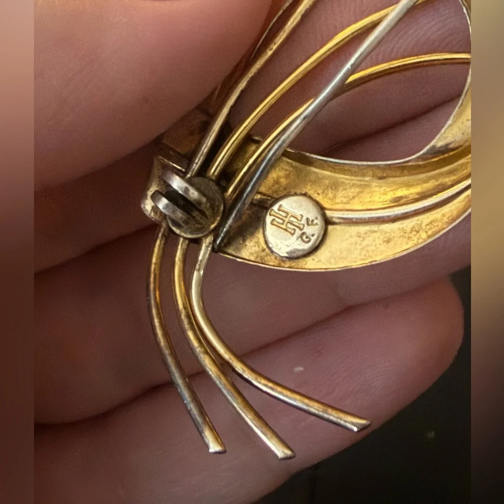 Harry Iskin Gold Filled Floral Brooch